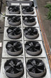 A number of outdoor fans