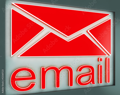 Illustration: Email Sign Button Shows Online Contact Email Sign Button Shows Online Contact
