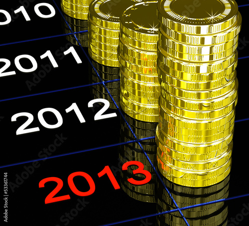 Illustration: Coins On 2013 Showing Current Monetary Status Coins On 2013 Showing Current Monetary Status