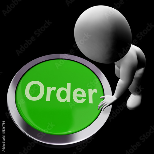 Illustration: Order Button Showing Buying Online In Web Stores Order Button Showing Buying Online In Web Stores