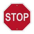 Used STOP Sign - Isolated