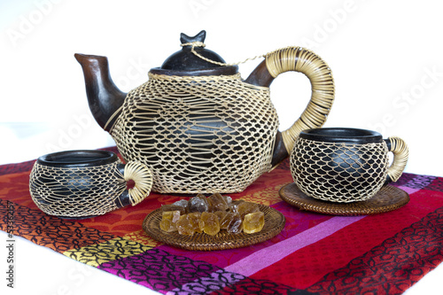 Photo: Tetera y taza de te. Tetera y taza de te.