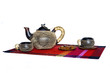 Teapor,cup and sugar.African style.