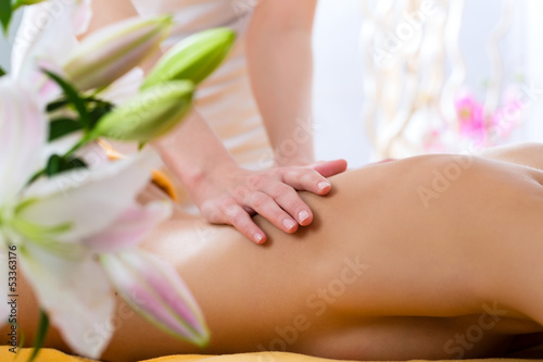 Photo: Wellness - woman getting body massage in Spa Wellness - woman getting body massage in Spa