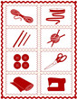 Sewing, Knit, Crochet, Quilt, Art & Craft Icons, rick rack frame