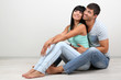 Beautiful loving couple sitting