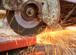 cutting a metal pipe