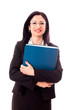 Smiling Businesswoman With Binder
