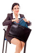 Professional Woman With Documents Bag