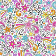 Vector: Stars Seamless Pattern- Groovy Doodles Vector Background Stars Seamless Pattern- Groovy Doodles Vector Background