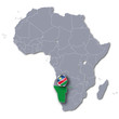 Afrikakarte mit Namibia