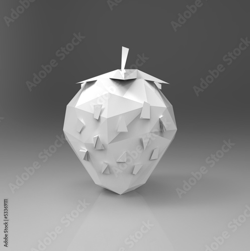 Illustration: Strawberry origami Strawberry origami