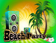 Vektor: beach party background beach party background