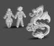 People and Dragon Symbol Floral Decorations