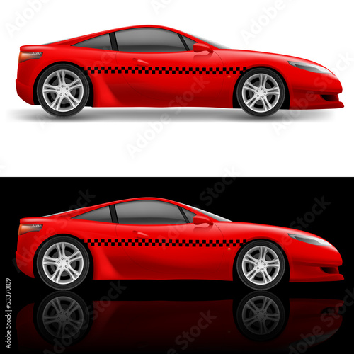 Vector: Red sports car Red sports car
