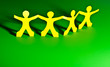 Paper people in teamworking concept
