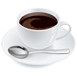 Vector: Coffee with spoon Coffee with spoon