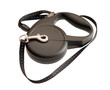 Retractable leash for dog isolated on white background