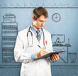 Photo: Doctor Man With Write Board Doctor Man With Write Board