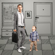 Father And Baby Son