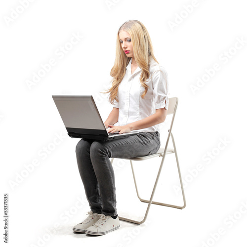 Photo: work with laptop work with laptop