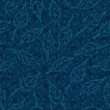 Vector seamless pattern with leaves