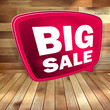 Sale tag with wood texture. EPS 10