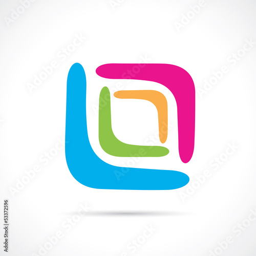Vector: Boomerangs en carré -flat design Boomerangs en carré -flat design