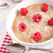 Oatmeal with fresh raspberry