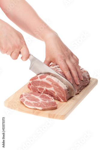 Photo: precursors pork meat, preparing burgers precursors pork meat, preparing burgers