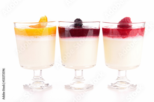 Photo: assortment of panna cotta assortment of panna cotta