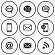 Vector: Communication icons Communication icons