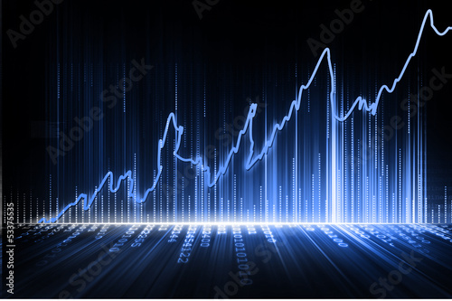 Illustration: stock exchange graph stock exchange graph