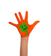 Photo: kleeblatt auf hand kleeblatt auf hand