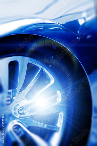 Photo: shiny car wheel shiny car wheel
