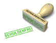 Illustration: Stempel SCHULDENFREI Stempel SCHULDENFREI