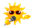 Illustration: Sunshine sings some cheerful songs Sunshine sings some cheerful songs