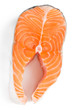 Fresh raw salmon isolated on white background