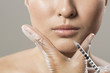 Chinese woman receiving a botox injection.