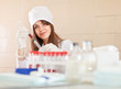 Positive nurse in laboratory