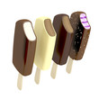 Illustration: Four different ice creams Four different ice creams