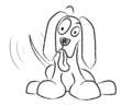 Funny Cartoon Hand Drawn Doggy Sketch