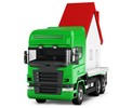 3d truck with house delivery
