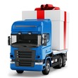 3d truck gift box delivery
