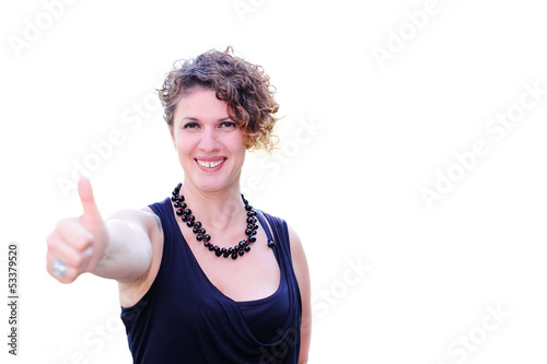 Photo: Ragazza col pollice in alto Ragazza col pollice in alto