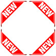 Vektor: 4 Banner "New" Red 4 Banner "New" Red