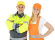Arbeiter in Warnschutzkleidung