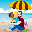 Vector: Happy Gay Family Happy Gay Family