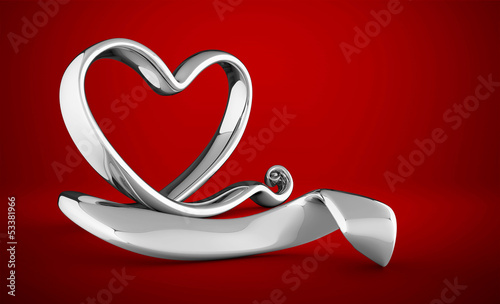Illustration: silver love flow 2 silver love flow 2