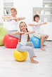 Foto: Gymnastic exercise with the kids Gymnastic exercise with the kids